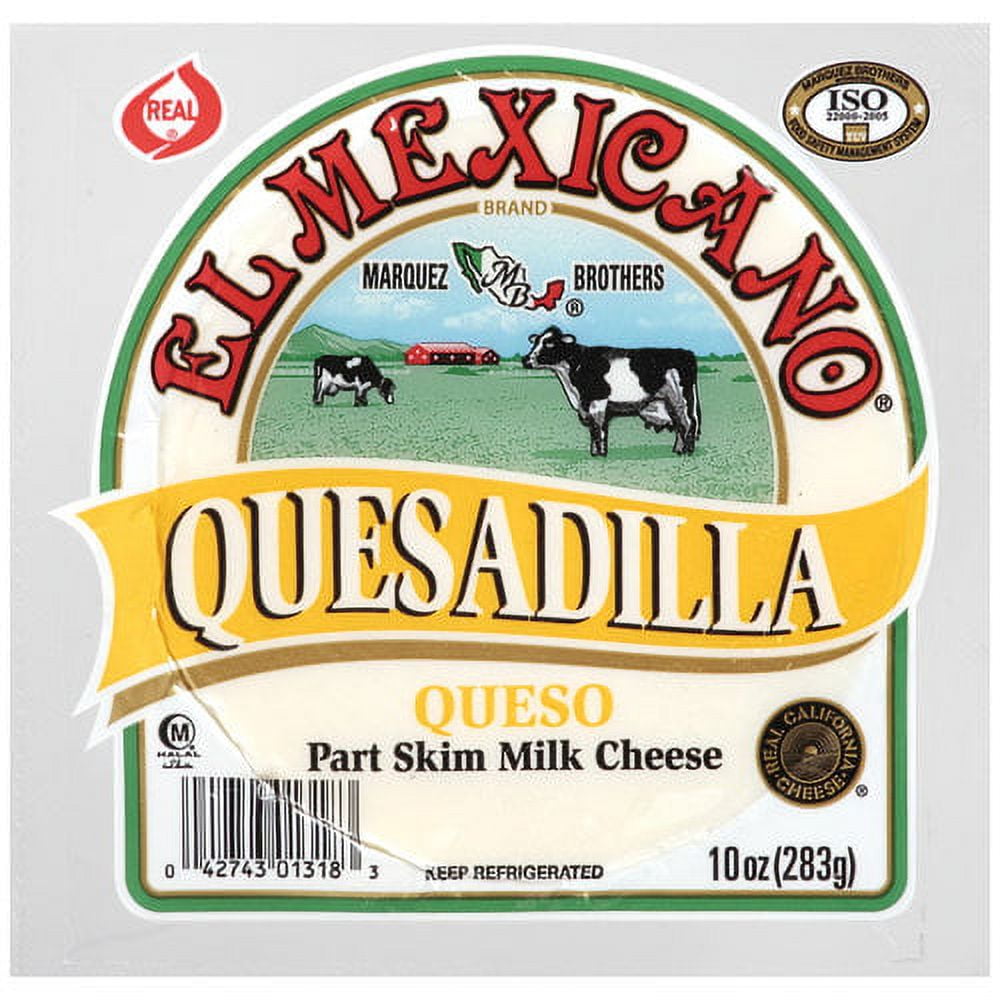 El Mexicano Quesadilla Queso Cheese Part Skim Milk Cheese, 10 Oz