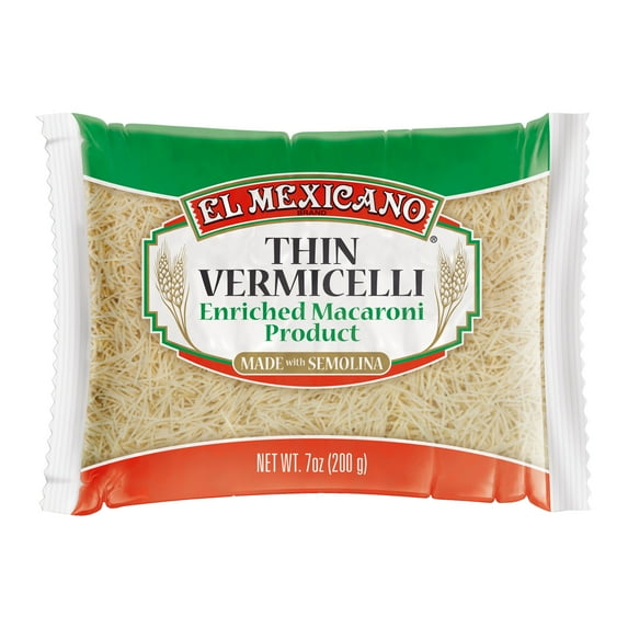 El Mexicano Thin Vermicelli Pasta, Fideo Delgado, 7 oz Bag