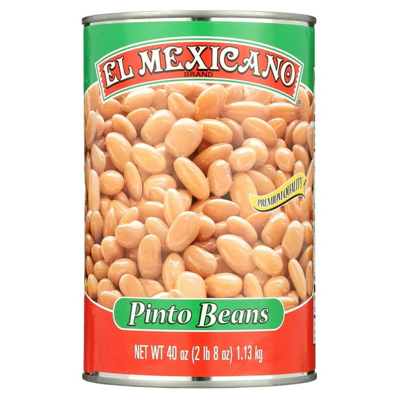 El Mexicano Whole Pinto Beans, Mexican Style, 40 oz Can
