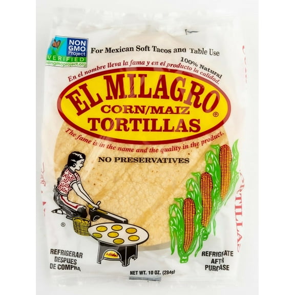 El Milagro Corn Tortillas de Maiz Natural Soft Tortillas 25 Pack