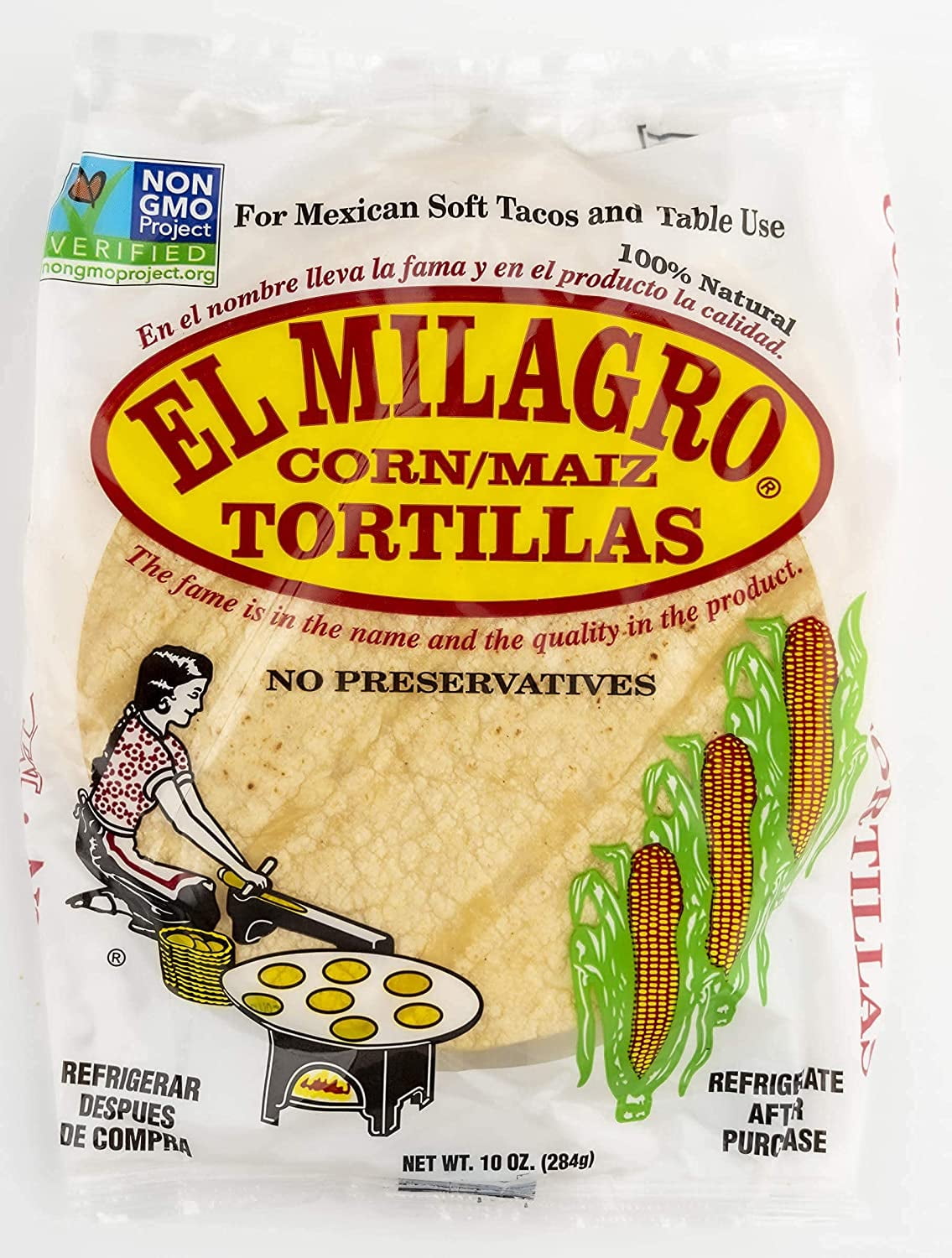 El Milagro Corn Tortillas de Maiz Natural Soft Tortillas (Pack of 16, 192 Count)