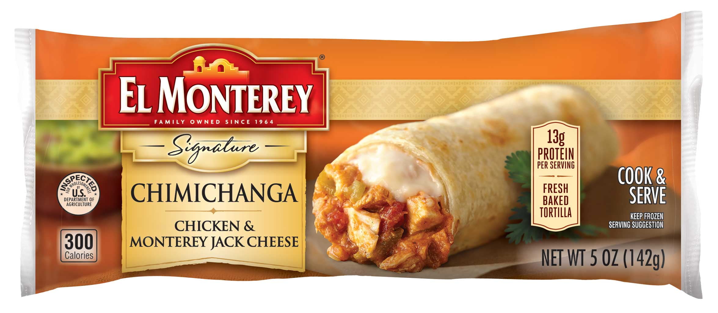 Chicken and Monterey Jack Cheese Chimichangas - El Monterey