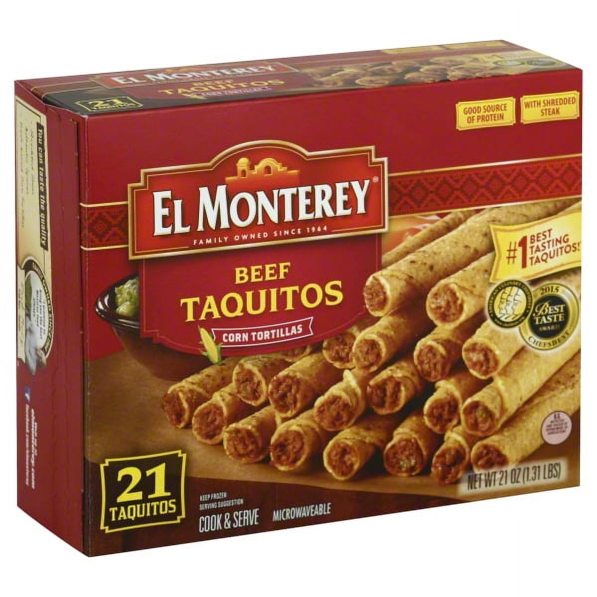 El Monterey® Beef Taquitos 21 ct Box