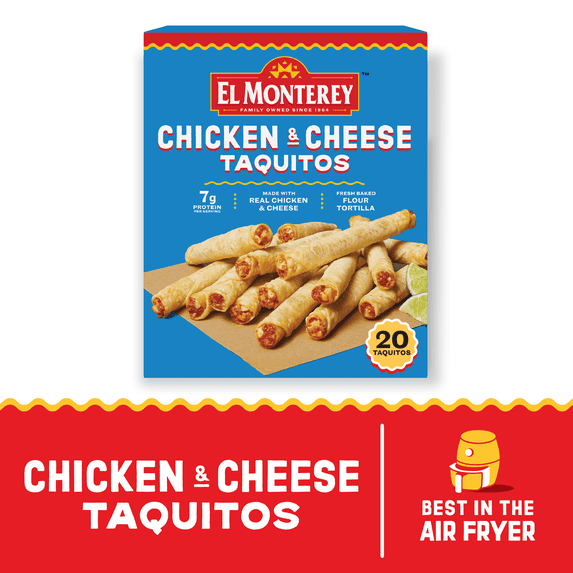 El Monterey Chicken & Cheese Flour Taquitos 20 oz, 20 Count (Frozen)