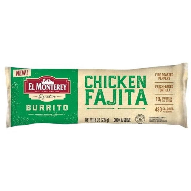 El Monterey Chicken Fajita Burrito, 8 Ounce 12 per case