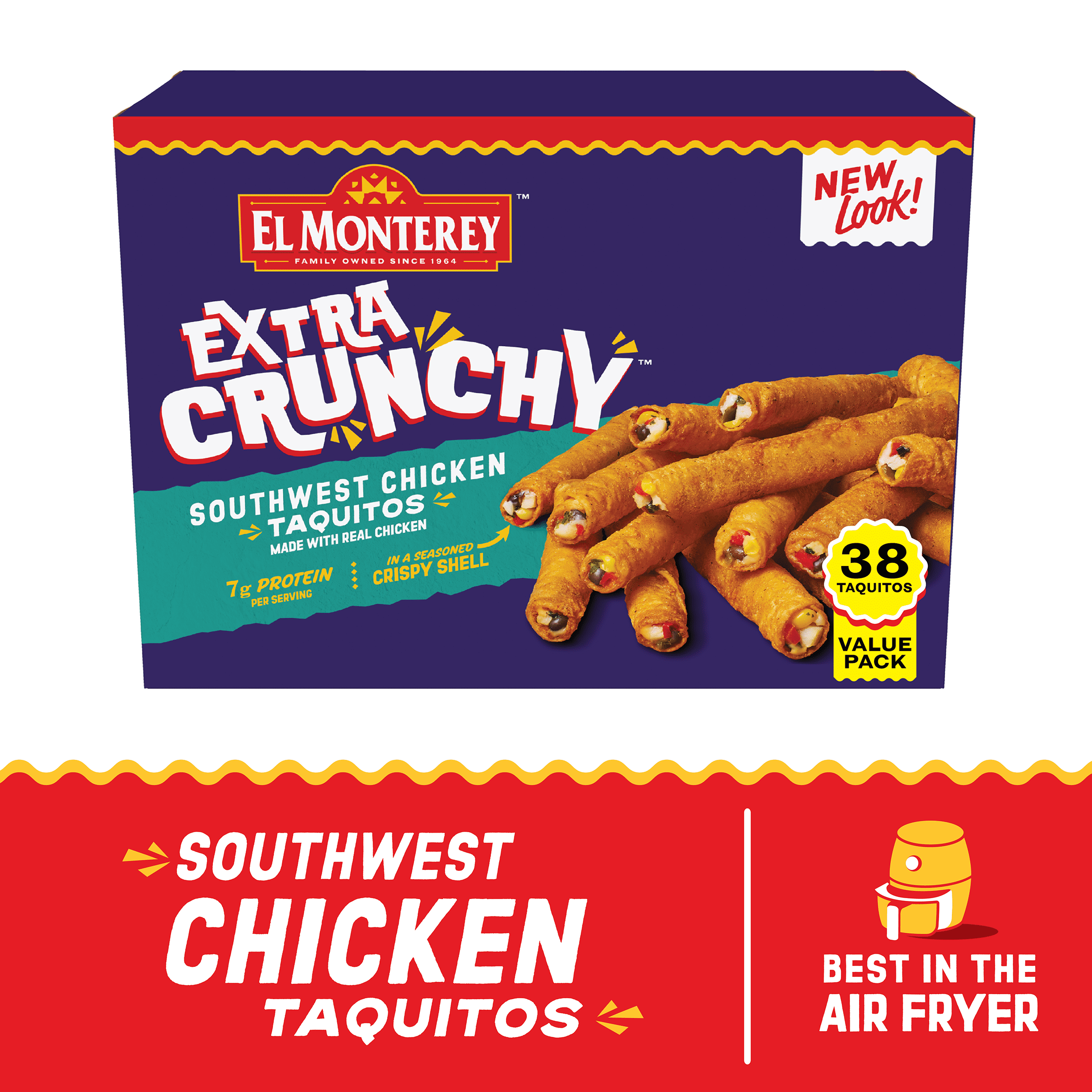 El Monterey Extra Crunchy Southwest Chicken Taquito Value, 38