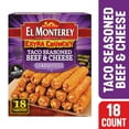 thumbnail image 1 of El Monterey Extra Crunchy Taco Seasoned Beef & Cheese Taquitos 20.7 oz, 18 Count (Frozen), 1 of 12