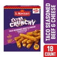 thumbnail image 1 of El Monterey Extra Crunchy Taco Seasoned Beef & Cheese Taquitos 20.7 oz, 18 Count (Frozen), 1 of 12