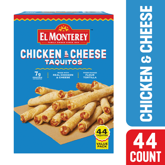 El Monterey Chicken & Cheese Flour Taquitos 44 oz, 44 Count (Frozen)