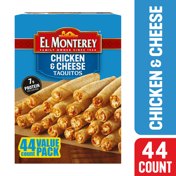 El Monterey Chicken & Cheese Flour Taquitos 44 oz, 44 Count (Frozen)