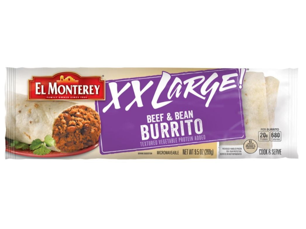 El Monterey Ruiz Foods Xx Large Beef & Bean Burrito 9.5oz (PACK OF 12