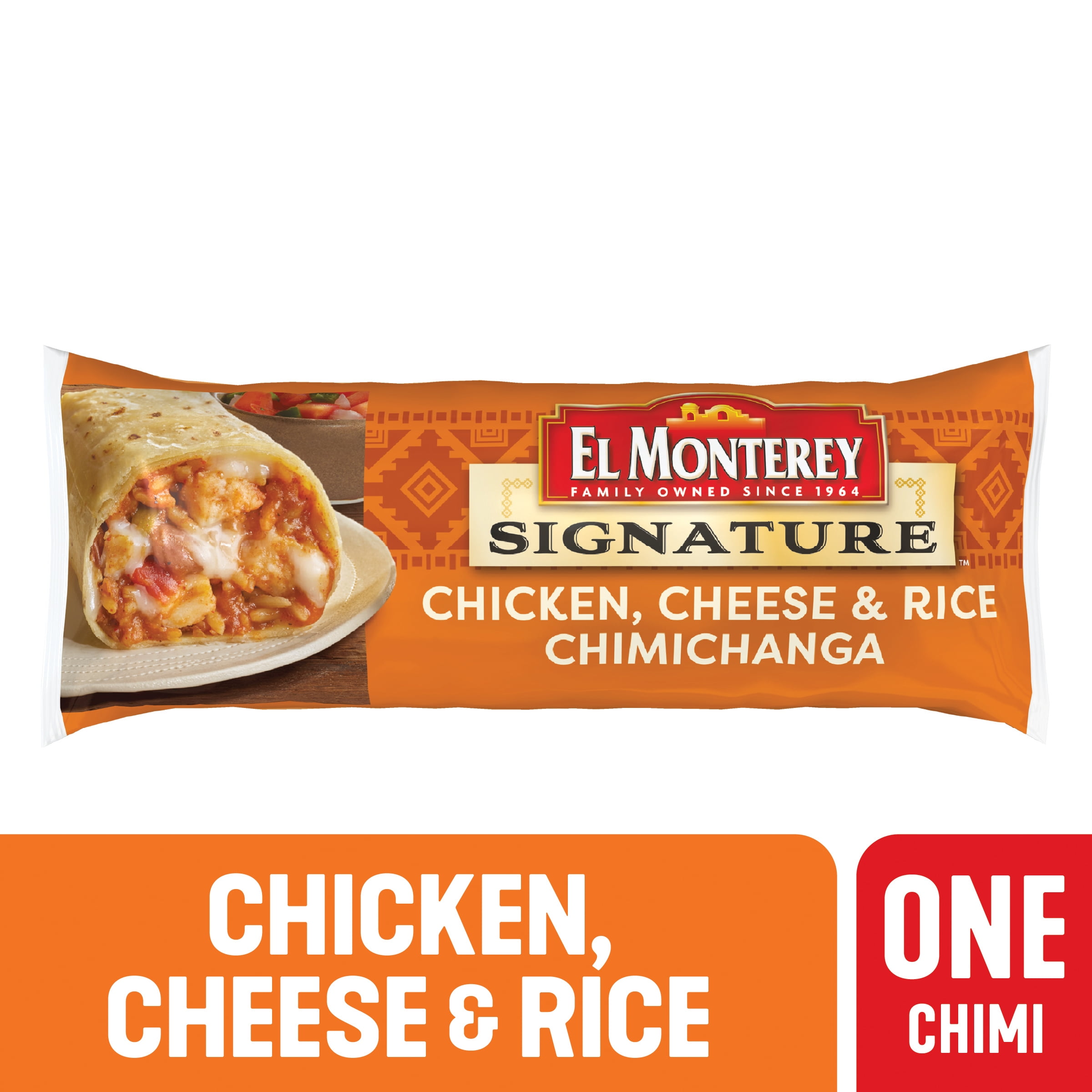 El Monterey Signature Chicken, Cheese & Rice Chimichanga 4.5 oz (Frozen)
