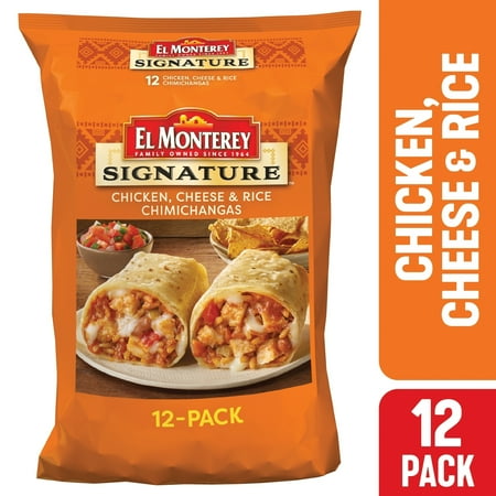 El Monterey Signature Chicken, Cheese & Rice Chimichangas, 54 oz, 12 Count (Frozen)