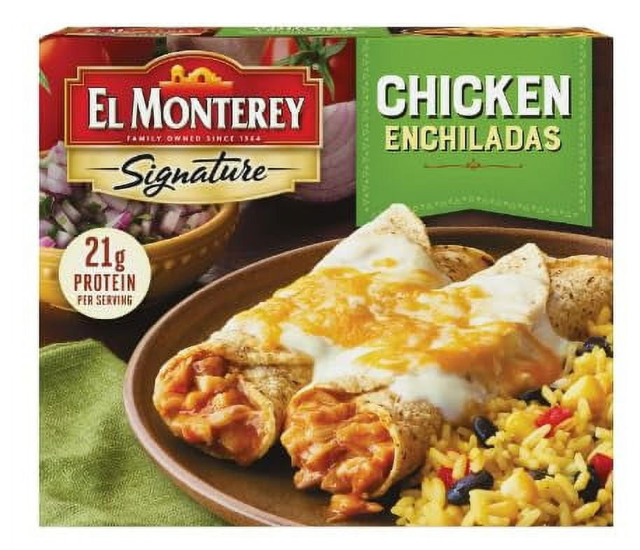 El Monterey Signature Chicken Enchiladas Meal, 10.25 oz Box (Frozen