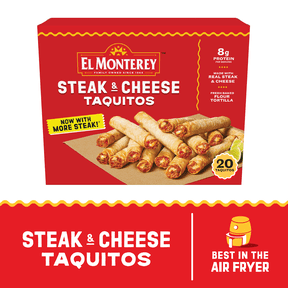 El Monterey Steak & Cheese Flour Taquitos, 20 Count, 20 oz (Frozen)