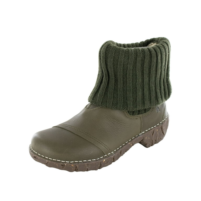 El Naturalista Women N097 Yggdrasil Ankle Boot Shoe, Olive, EU 37 / US 7