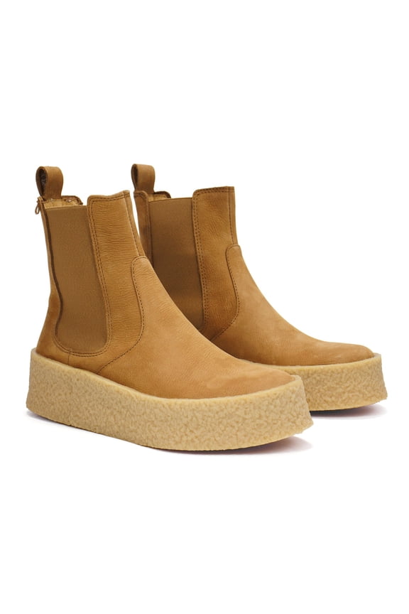 Women's Dolmen Platform Ankle Boots, Pleasant Honey,9.5 M US
