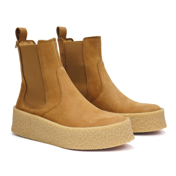 El Naturalista Women's Dolmen Platform Ankle Boots, Pleasant Honey,9 M US