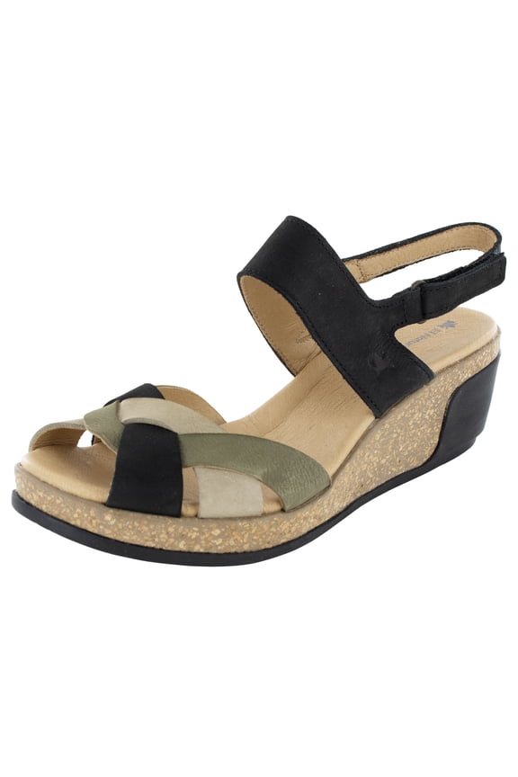 Womens Leaves 5008 Sandal Shoes, Black Mixed, EU 41 / US 10