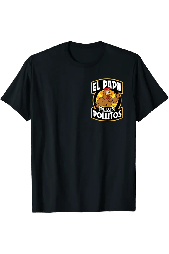 El Papa De Los Pollito Mexican Dad Hispanic DÃa del Padre T-Shirt, Unisex T-Shirt