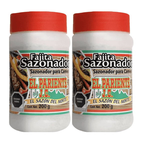 El Pariente Fajita Seasoning for Beef 7oz (200g) Authentic Mexican Spice Blend for Grilled Meats (pack of 2)