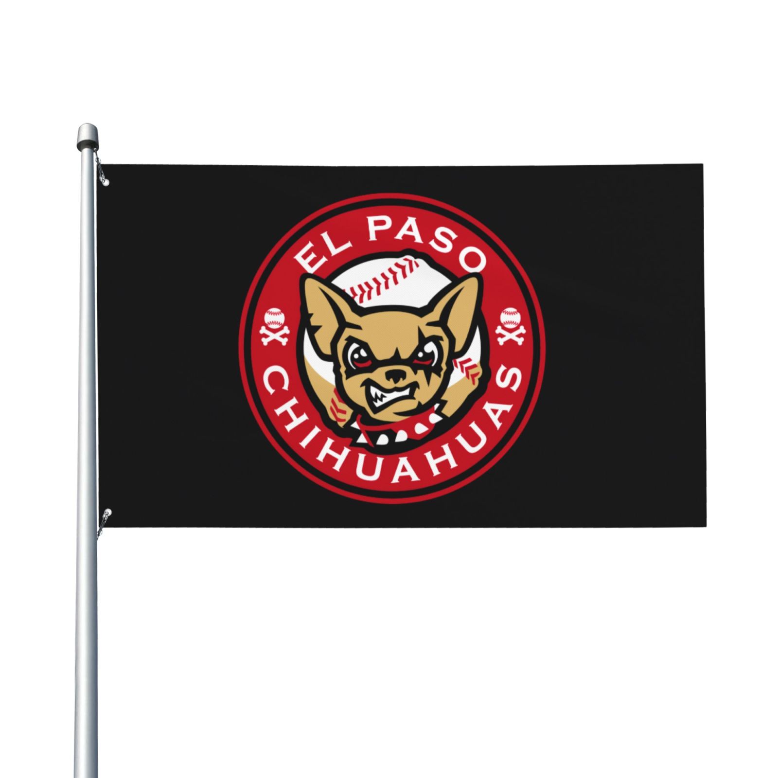 El Paso Chihuahuas Flag 3x5 Outdoor ,Sewn Stripes, Stronger Brass Grommets, Flags Perfect For