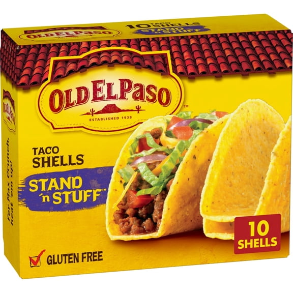 El Paso Stand 'N Stuff Taco Shells, Gluten Free, Meal Prep, 10 Count, 4.7 oz