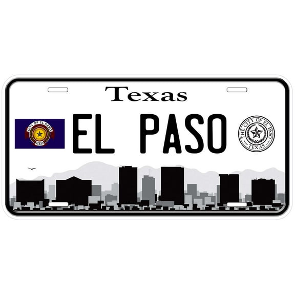 El Paso TX Skyline Novelty Car Auto License Plate
