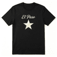 thumbnail image 1 of El Paso Texas City Star Emblem Retro Graphic Tee for Men and Women, Outdoor Road Trip Cotton Short Sleeves T-Shirt, 1 of 5