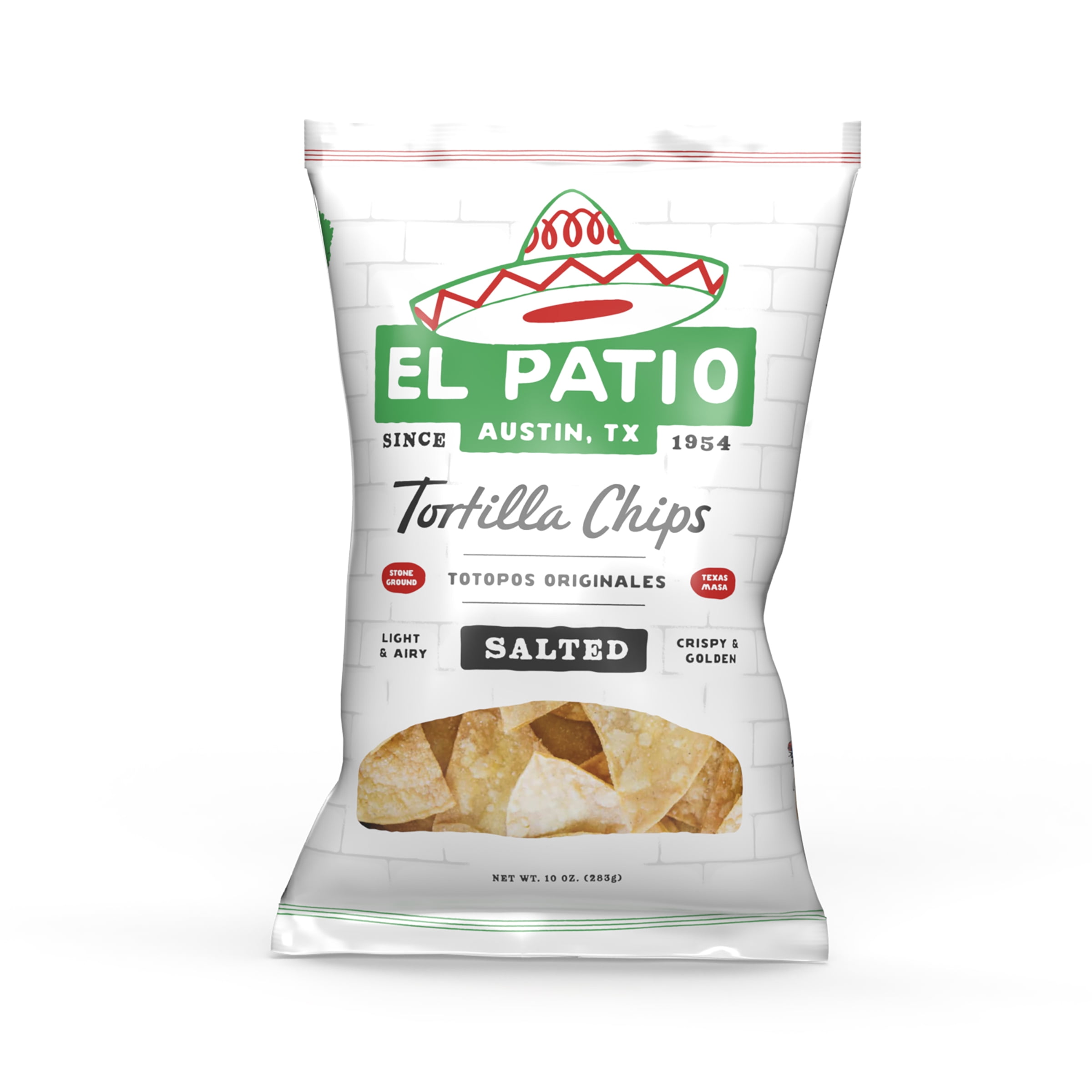 El Patio Salted Tortilla Chips, 10 oz Bag, Austin, Texas