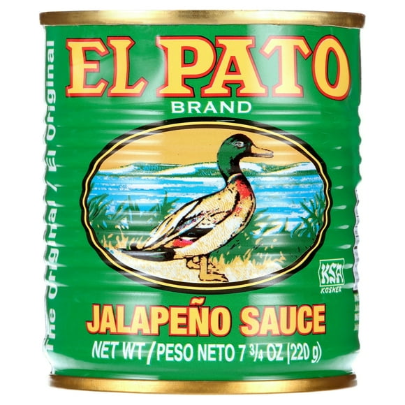 El Plato Green Jalapeno Sauce  7.75 Oz Can (8 Pack)