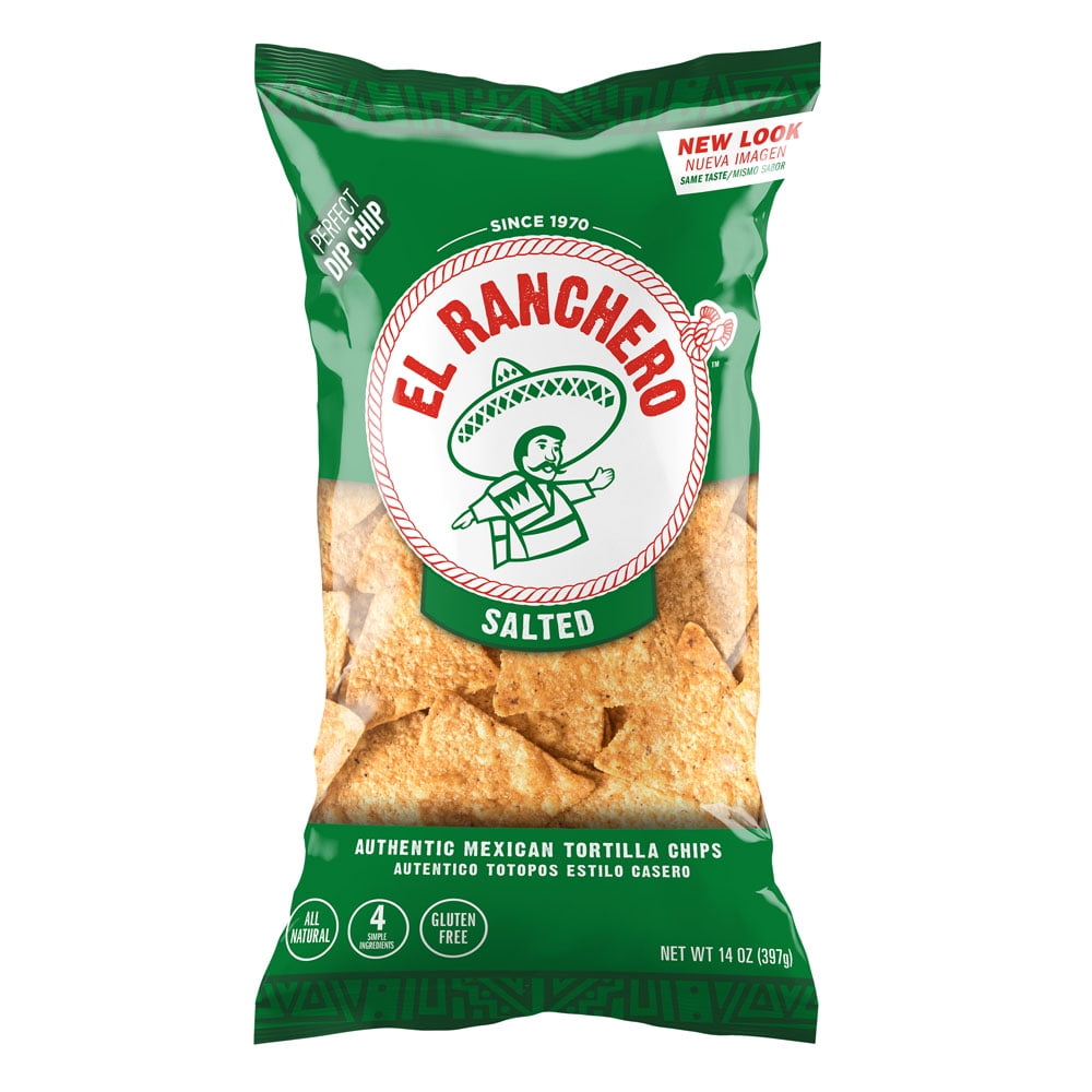 El Ranchero Cholesterol-Free Tortilla Chips Bag with Salt, 14 Oz.