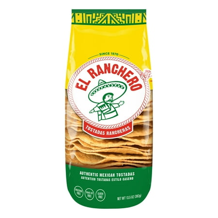El Ranchero Round Flat Tostada Ranchera Tortilla Shell Wrap Bag, 13.5 oz