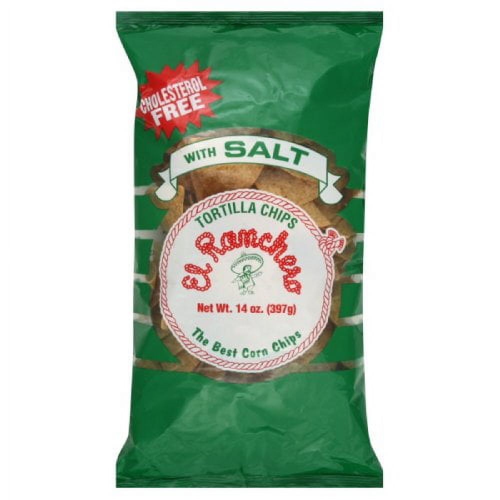 El Ranchero Tortilla Chips Salted, 14Ounce (Pack of 8)