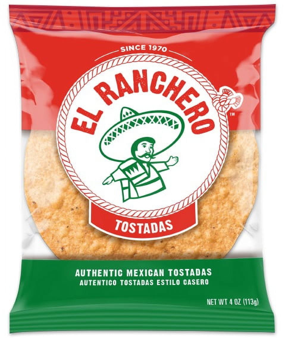 El Ranchero Tostada Flat Round Tortilla Regular Wrap Bag, 4 oz