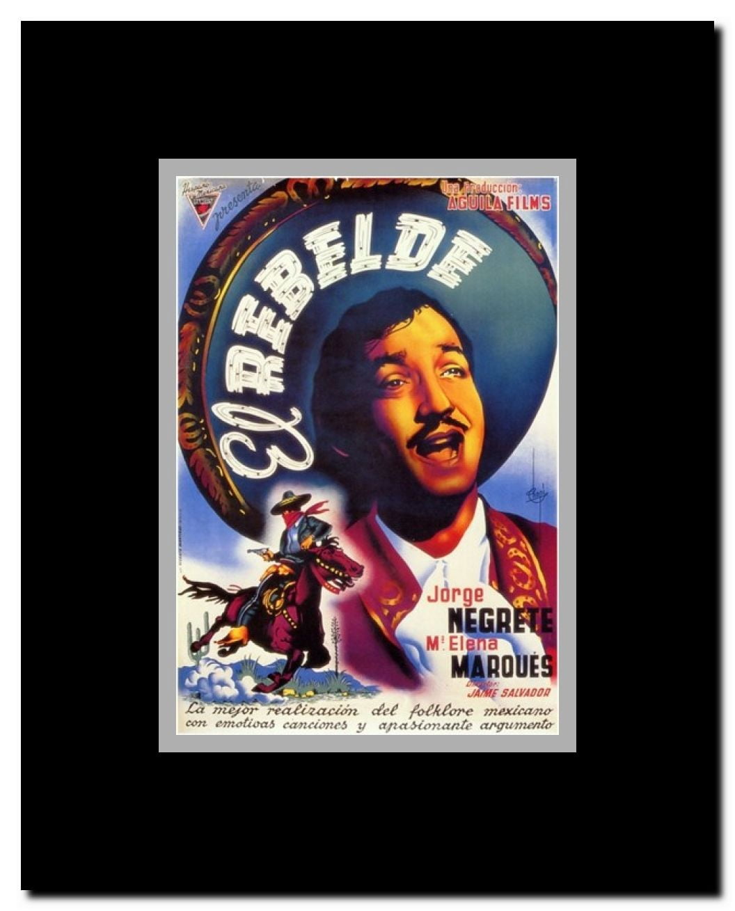 El Rebelde Framed Movie Poster