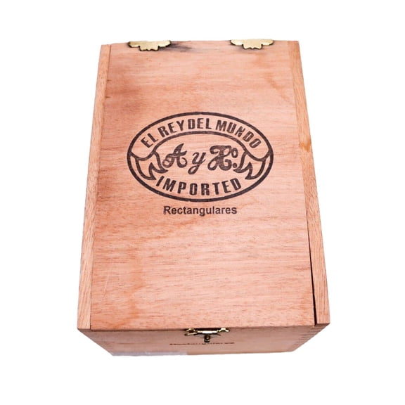 El Rey Del Mundo Rectangulares Empty Wood Cigar Box 6.75" x 4.75" x 4.25"