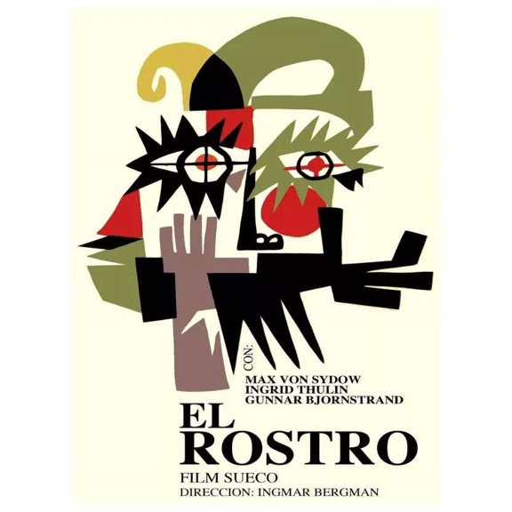 El Rostro, the face movi wall Decoration Poster.Graphic Art Interior design. 24 x 36 Inch Poster