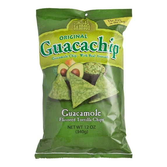 El Sabroso Guacachip Tortilla Chips 12 oz.2ea Pack of 4