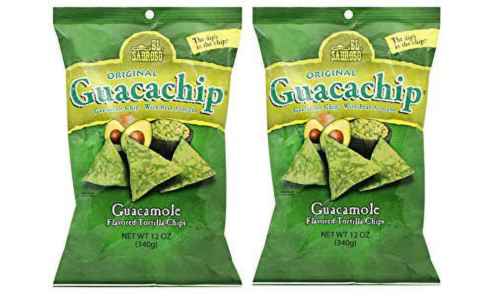 El Sabroso Guacamole Tortilla Chips 12 oz. Bags (2 Bags)
