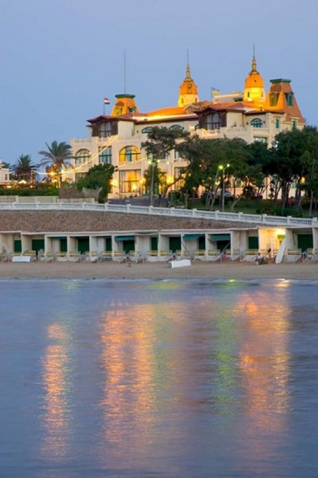 El Salamiek Palace Hotel and Casino Alexandria Egypt Canvas Art - Darrell Gulin DanitaDelimont (11 x 17)