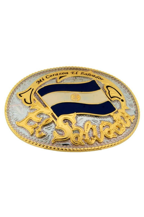 El Salvador Belt Buckle Central American Nation Land Gift Costume Metal Fashion