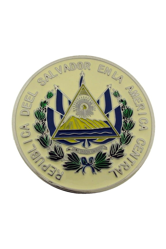 El Salvador Belt Buckle República de El Salvador Oval Metal Big San Salvador New