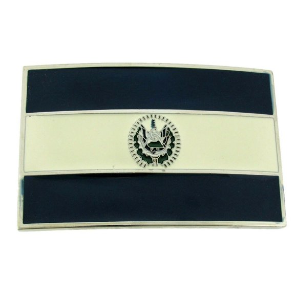 El Salvador Belt Buckle República de El Salvador Silver Metal San Salvador New