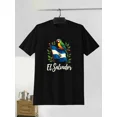 thumbnail image 1 of El Salvador Colorful Parrot Graphic T-Shirt for Men, 100% Polyester Crew Neck, Short Sleeve, Regular Fit, Summer Casual Knit Fabric Tee with Geometric Pattern, 1 of 4