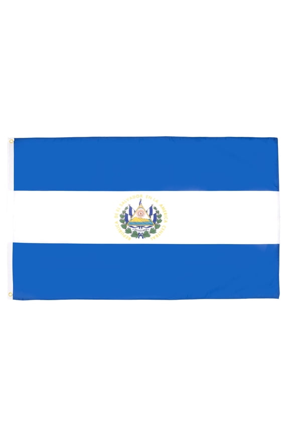 El Salvador Flag 2x3 ft 100D Polyester 2 Grommets 90x60 cm