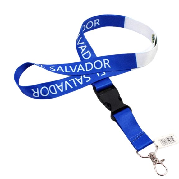 El Salvador Flag Lanyard Keychain with Quick Release Neck Strap for Keys, ID Cards Badges: 1CT