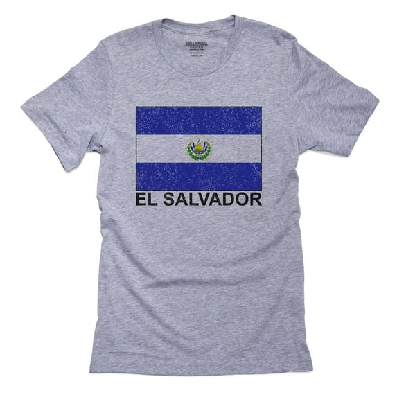 El Salvador Flag - Special Vintage Edition Men's Grey T-Shirt