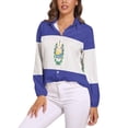 thumbnail image 1 of El Salvador Flags Long Sleeve Blouse Woman Streetwear Casual Shirts Summer Oversize Woman Streetwear Clothing Birthday Present, 1 of 7