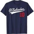 thumbnail image 1 of El Salvador Soccer Jersey Baseball T-Shirt Baseball T-Shirt, 1 of 3
